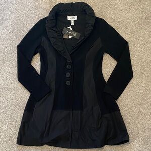 Joseph Ribkoff Black Textured Flare Jacket. Size 10